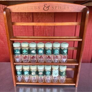 Vintage McCormick Herbs & Spices Wood spice shelf